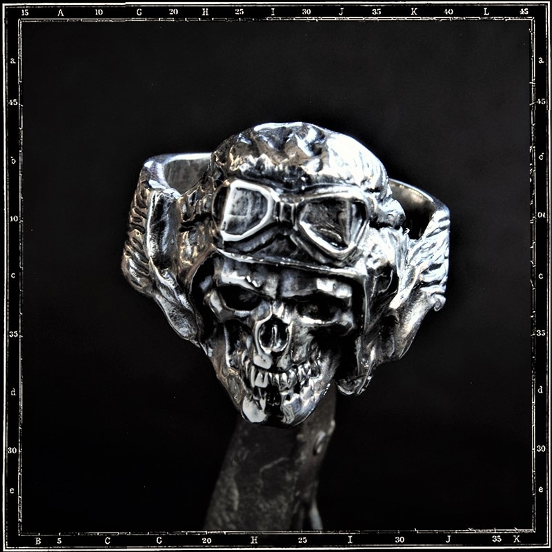 DEATH FROM ABOVE SKULL RING - SMALL