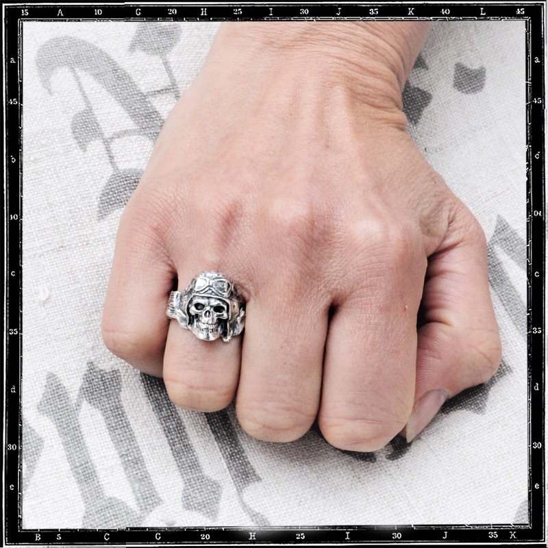 DEATH FROM ABOVE SKULL RING - SMALL