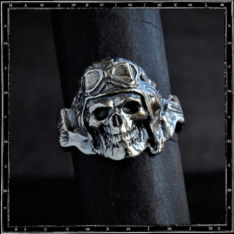 DEATH FROM ABOVE SKULL RING - SMALL