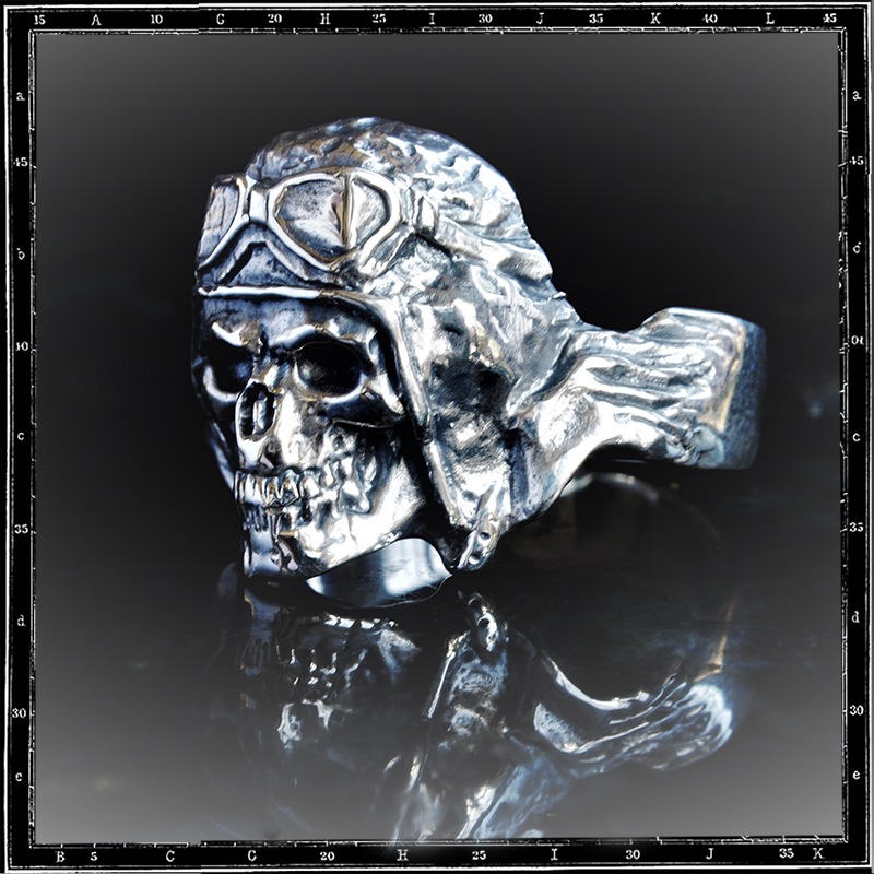 DEATH FROM ABOVE SKULL RING - SMALL