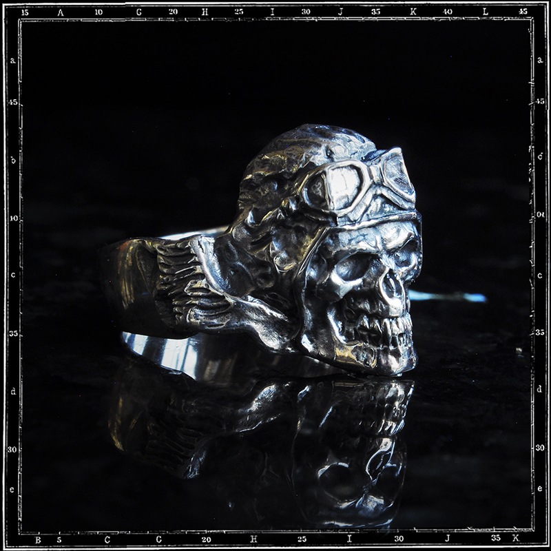 DEATH FROM ABOVE SKULL RING - SMALL