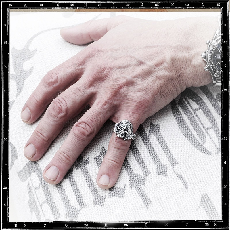 DEATH FROM ABOVE SKULL RING - SMALL