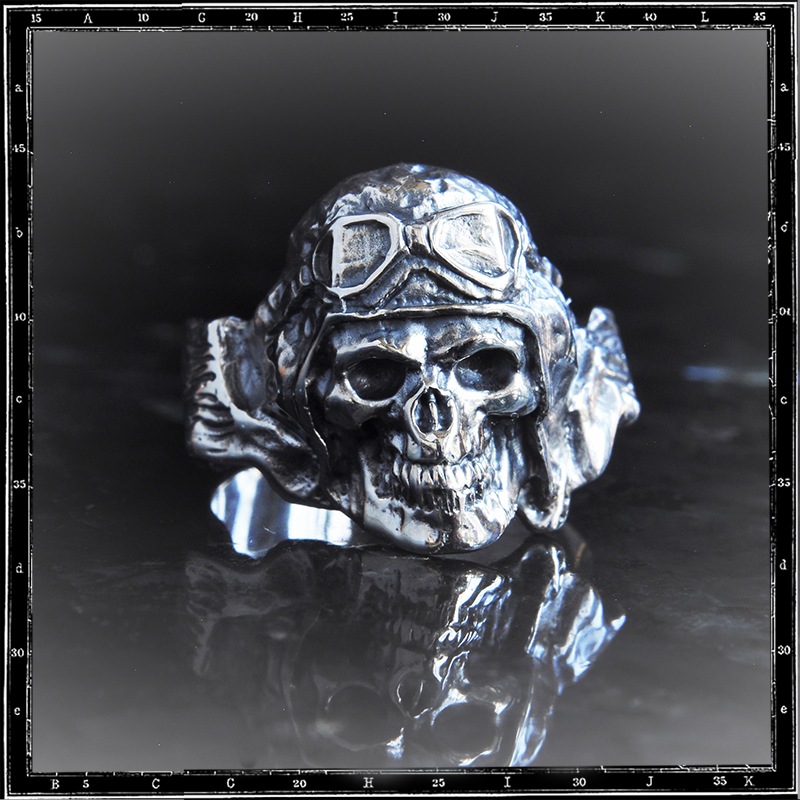 DEATH FROM ABOVE SKULL RING - SMALL
