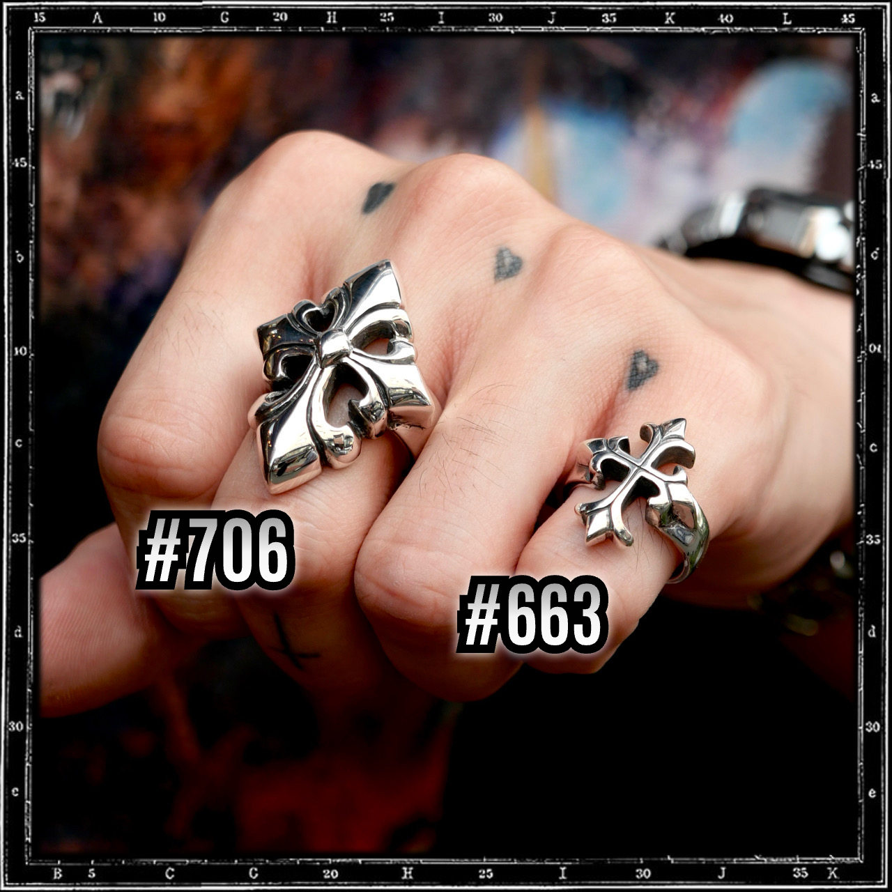 HEAVY TUDOR CROSS RING