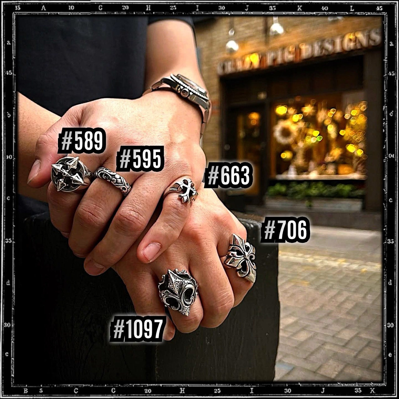 HEAVY TUDOR CROSS RING