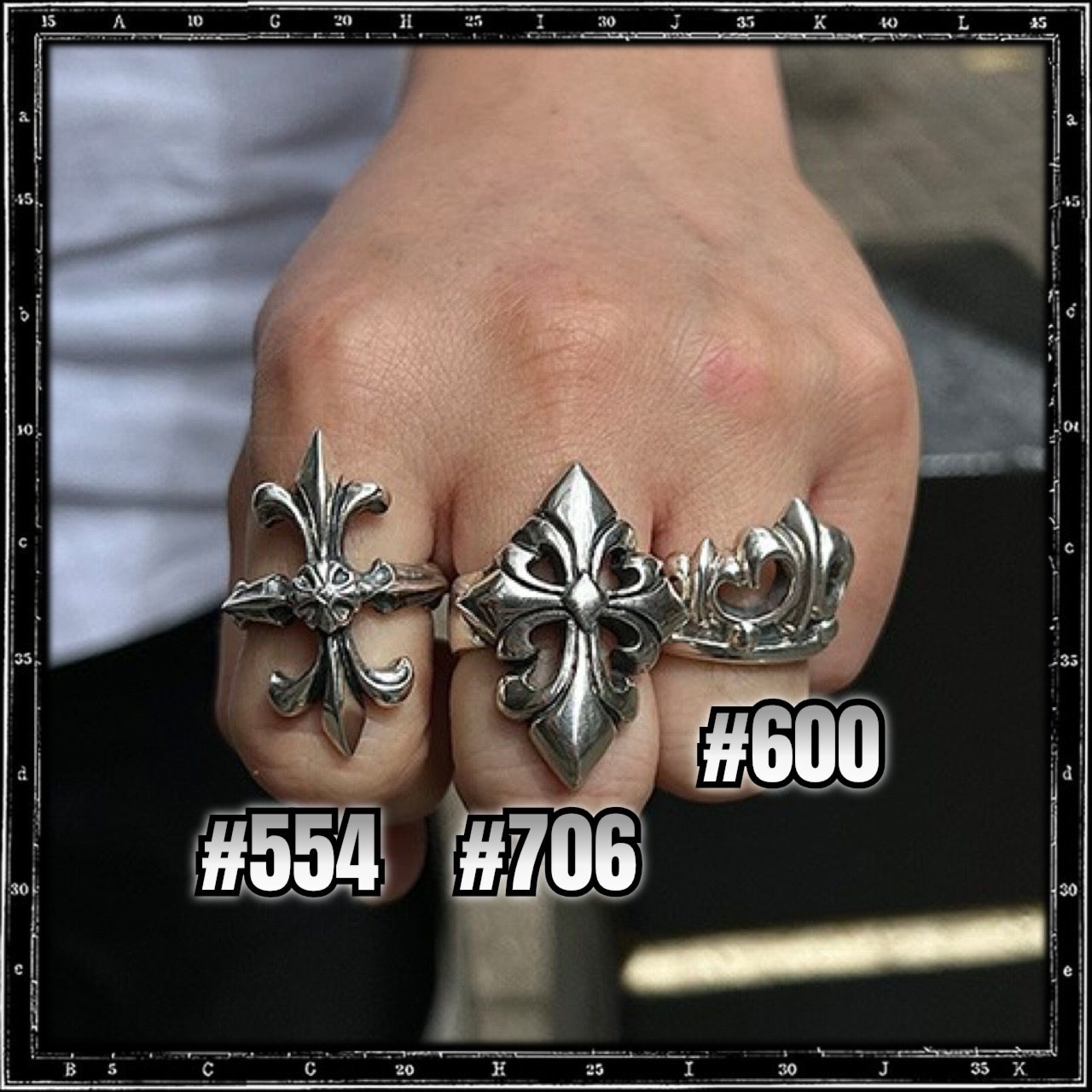 HEAVY TUDOR CROSS RING