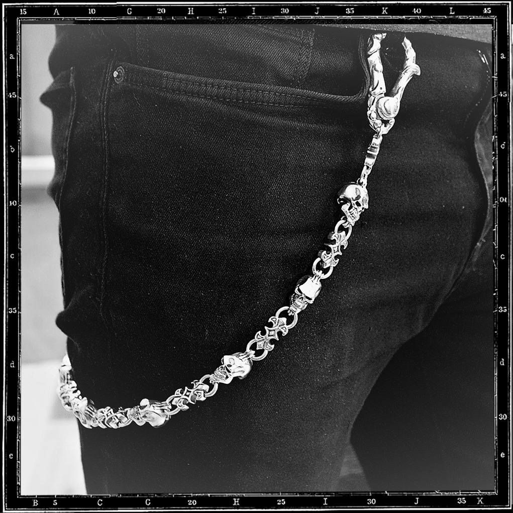 SKULL & LINK WALLET CHAIN