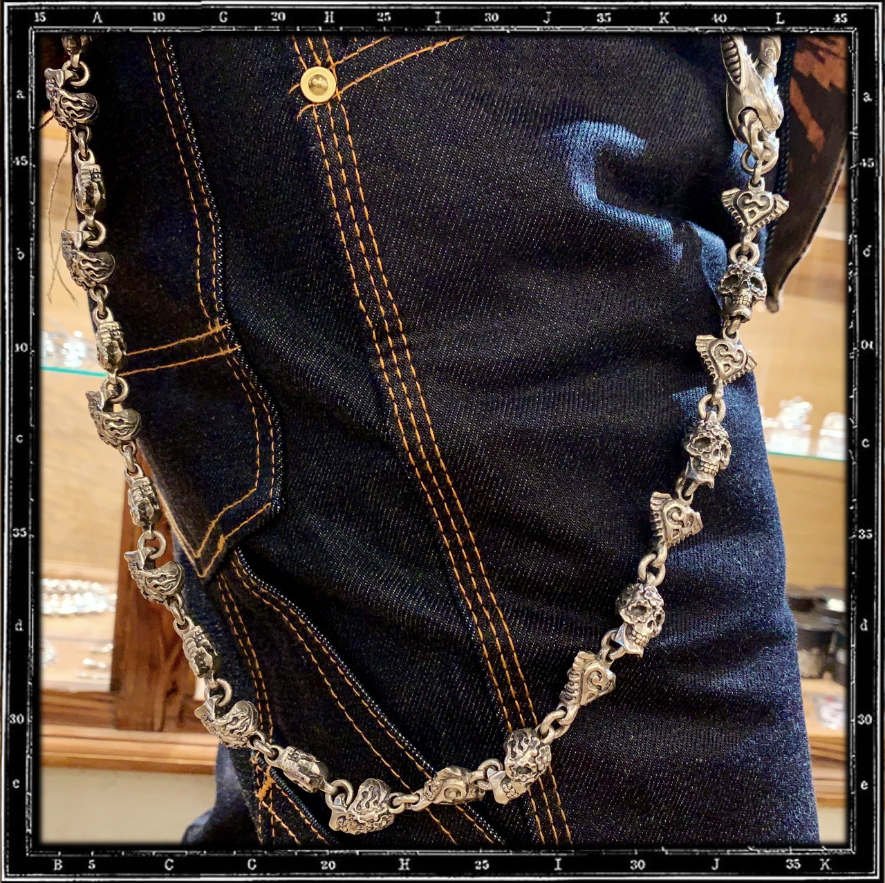 MARIACHI MEXICAN SKULL WALLET CHAIN