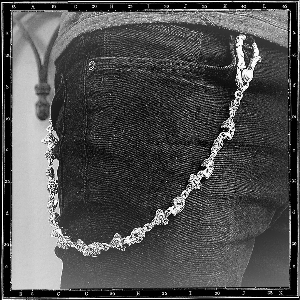 MARIACHI MEXICAN SKULL WALLET CHAIN