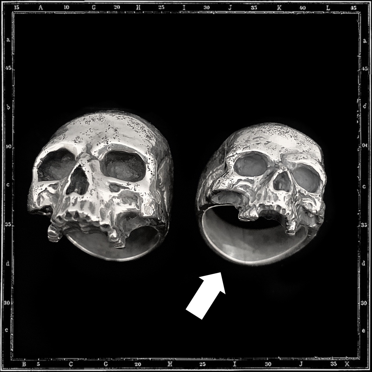 XX OSSUARY SKULL RING - MEDIUM