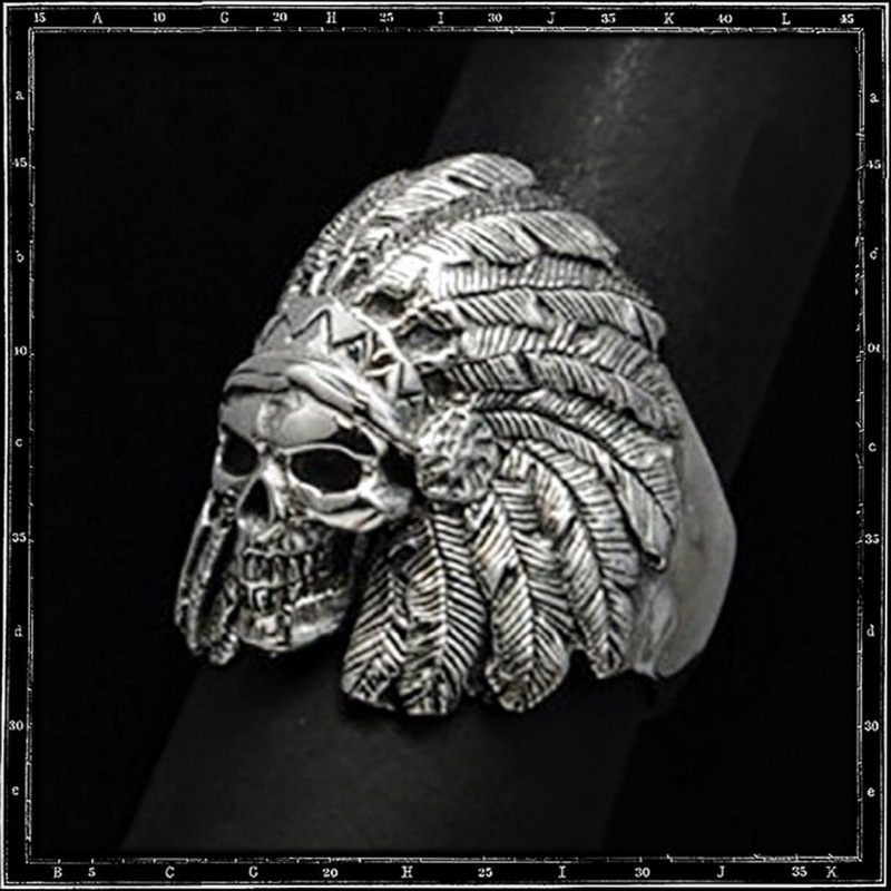WOUNDED KNEE SKULL RING