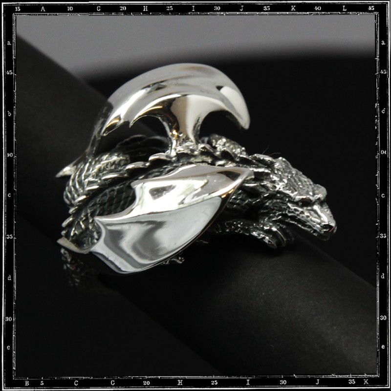 LARGE 3D DRAGON BODY RING
