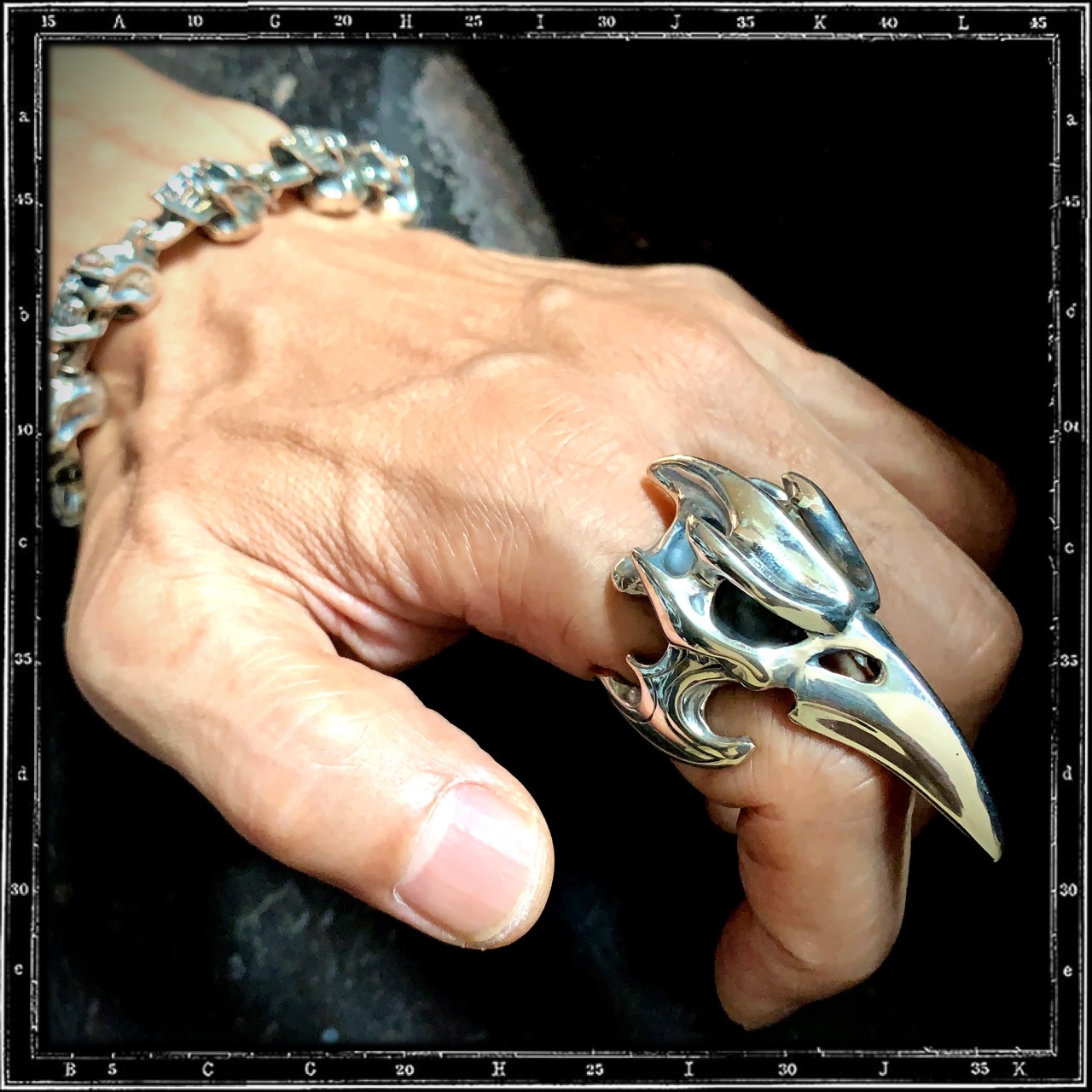EVIL BIRD SKULL RING