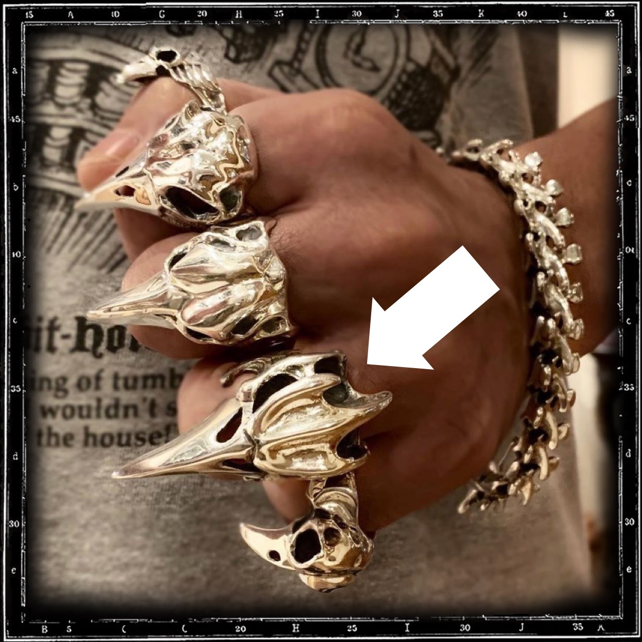 EVIL BIRD SKULL RING