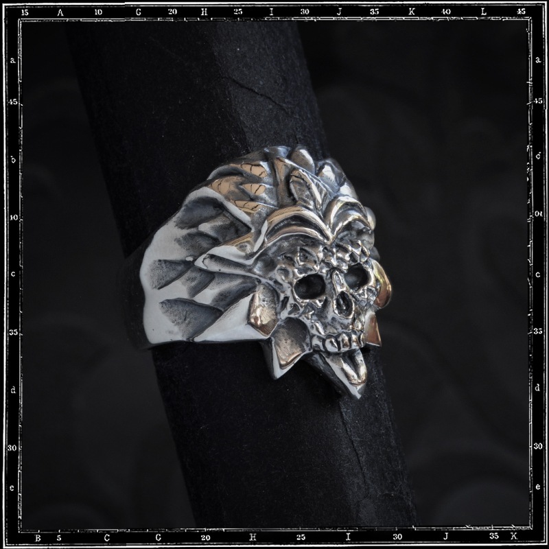 MAYAN TEMPLE SKULL RING