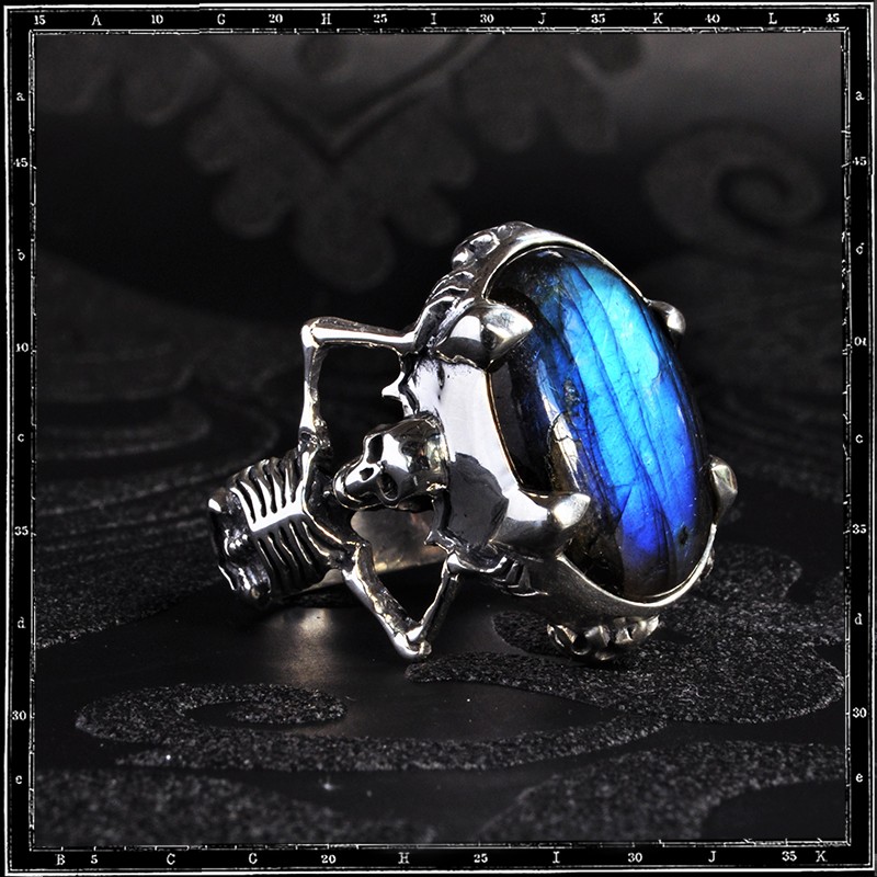 TWIN SKELETON STONE RING