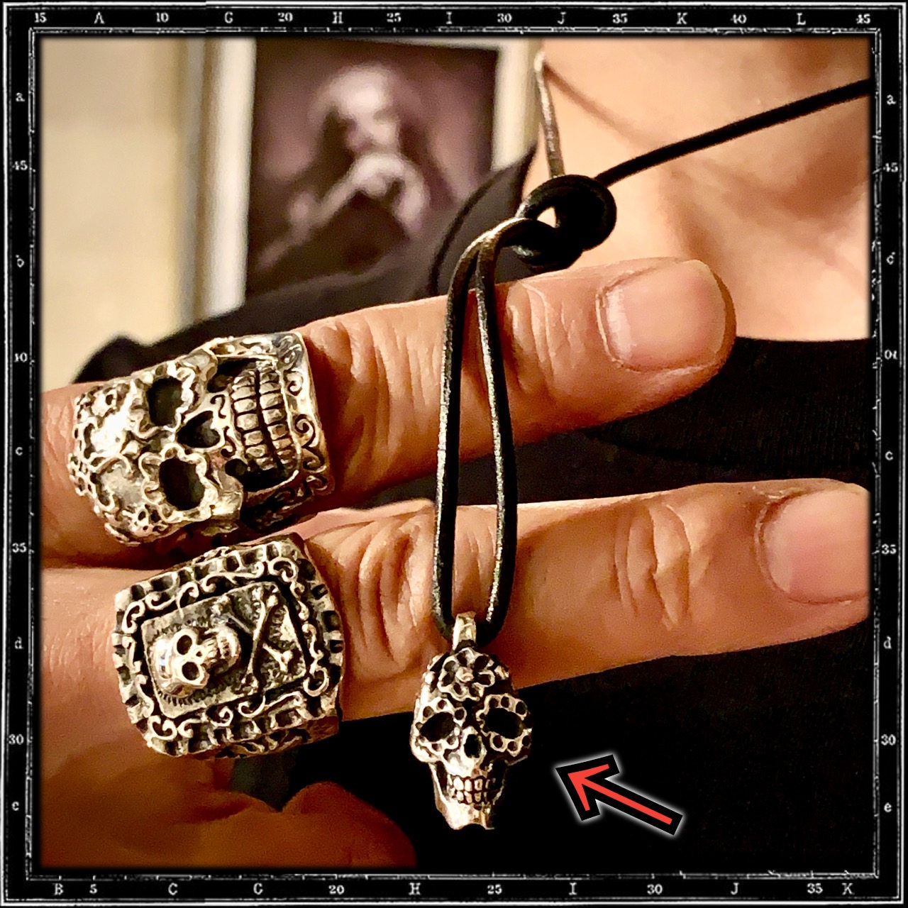 MARIACHI MEXICAN SKULL PENDANT