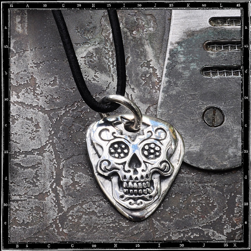 DAY OF THE DEAD GUITAR PICK PENDANT