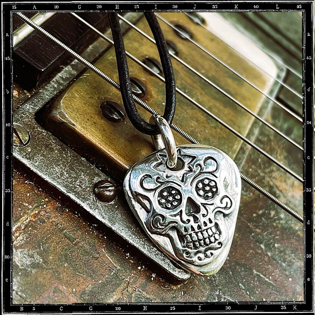DAY OF THE DEAD GUITAR PICK PENDANT