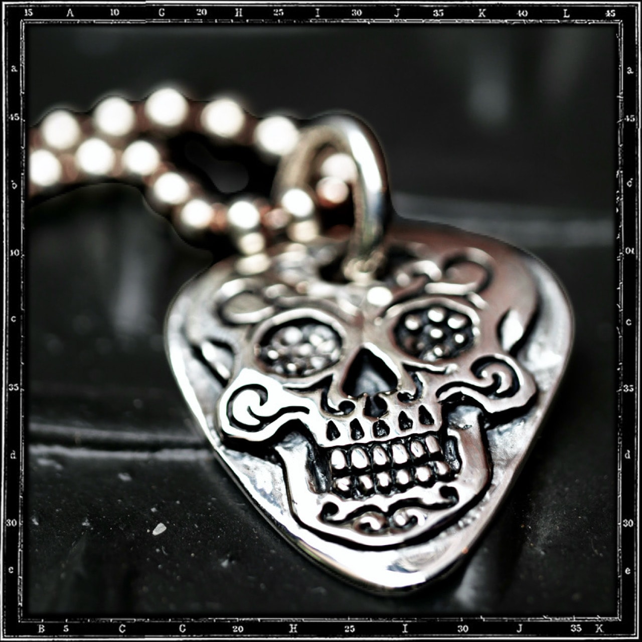 DAY OF THE DEAD GUITAR PICK PENDANT