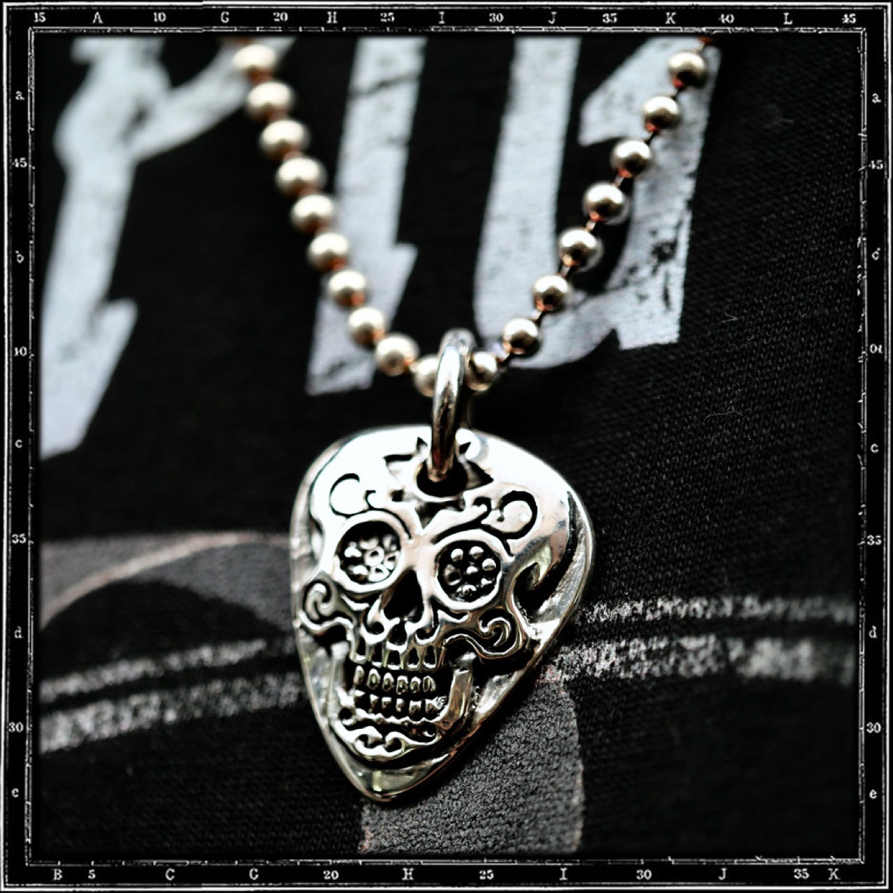DAY OF THE DEAD GUITAR PICK PENDANT