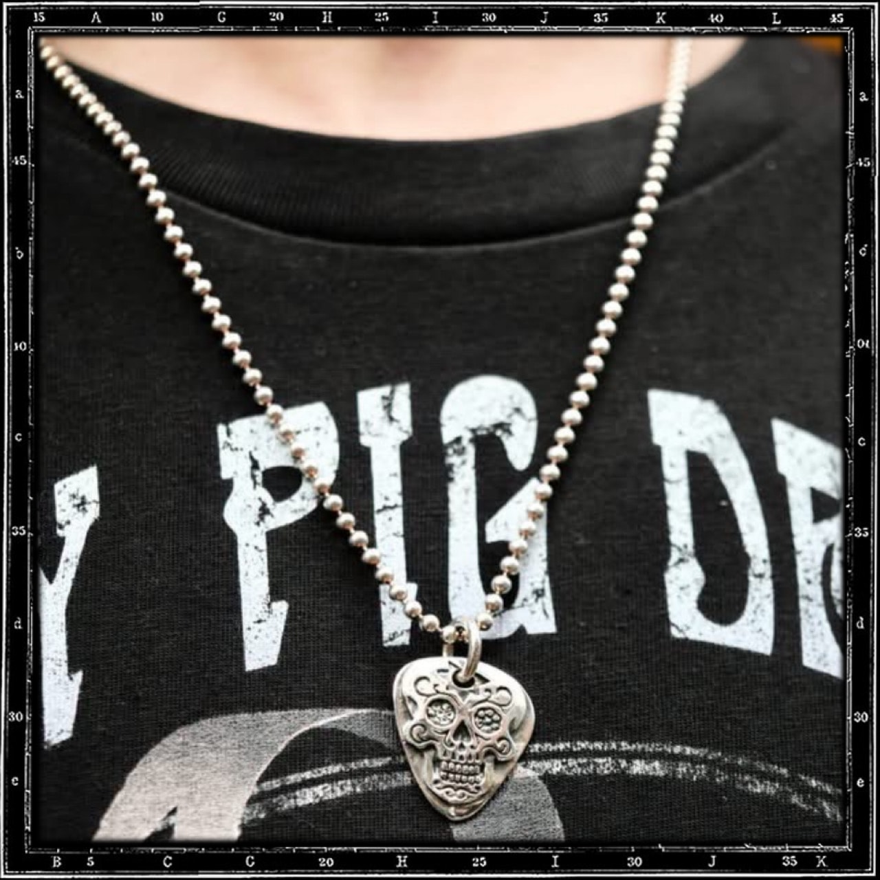 DAY OF THE DEAD GUITAR PICK PENDANT