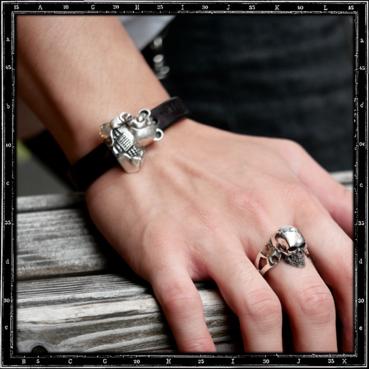 PSYCHO TEDDY BEAR LEATHER BRACELET