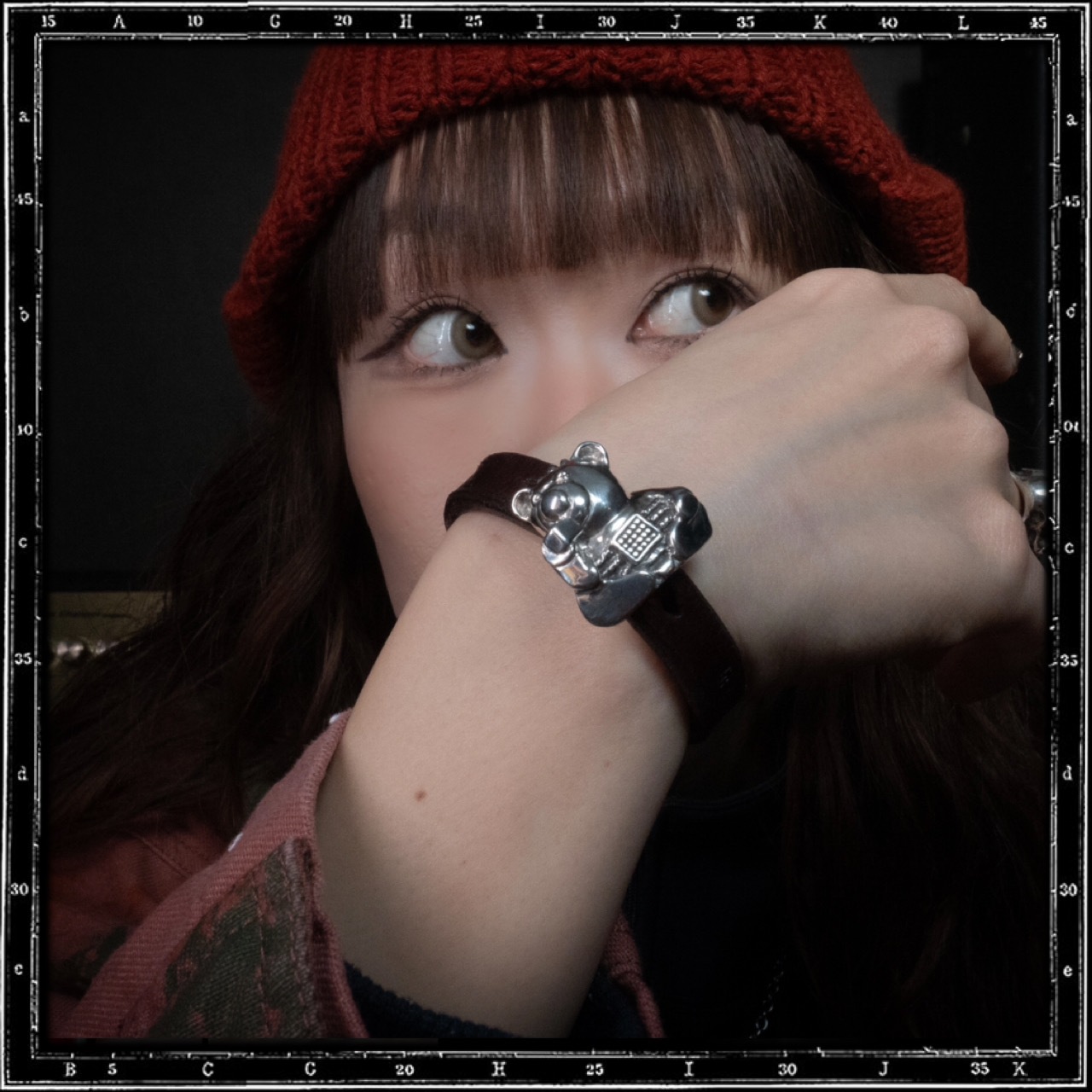 PSYCHO TEDDY BEAR LEATHER BRACELET