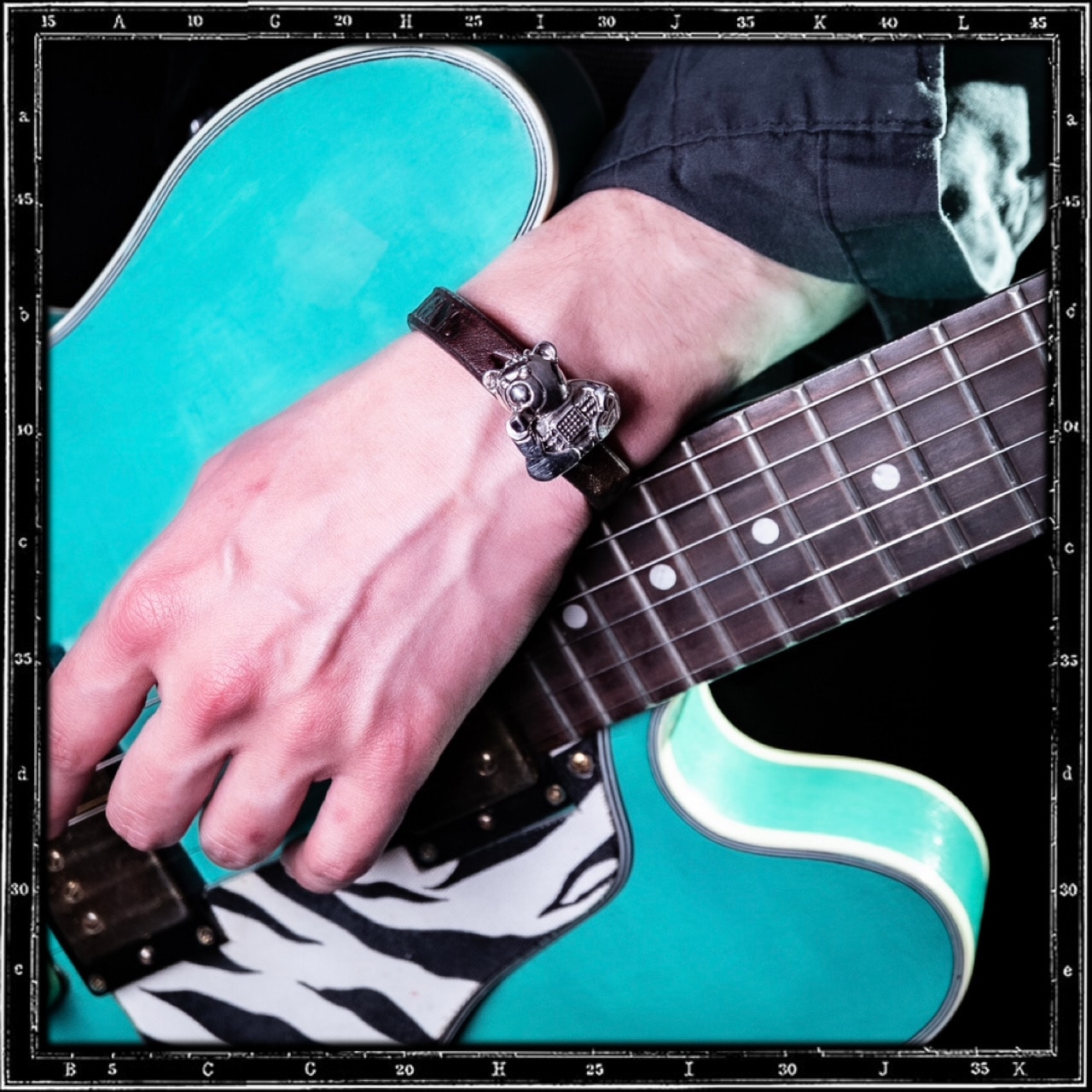 PSYCHO TEDDY BEAR LEATHER BRACELET