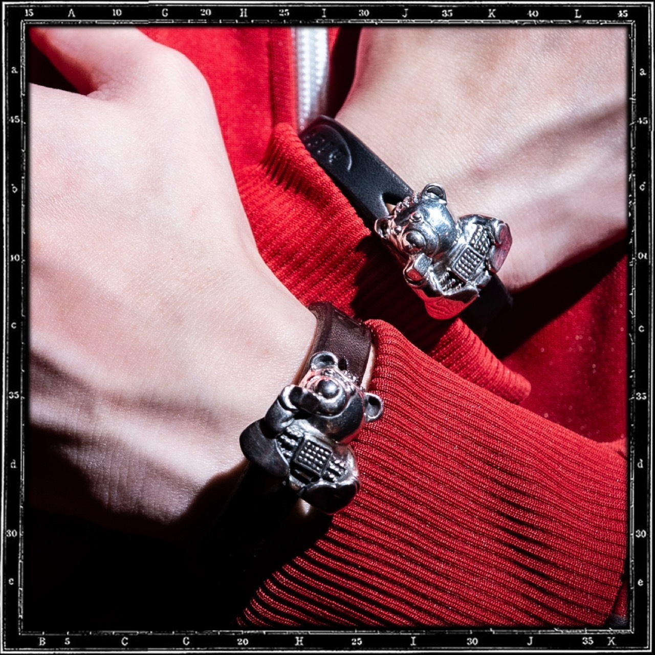 PSYCHO TEDDY BEAR LEATHER BRACELET