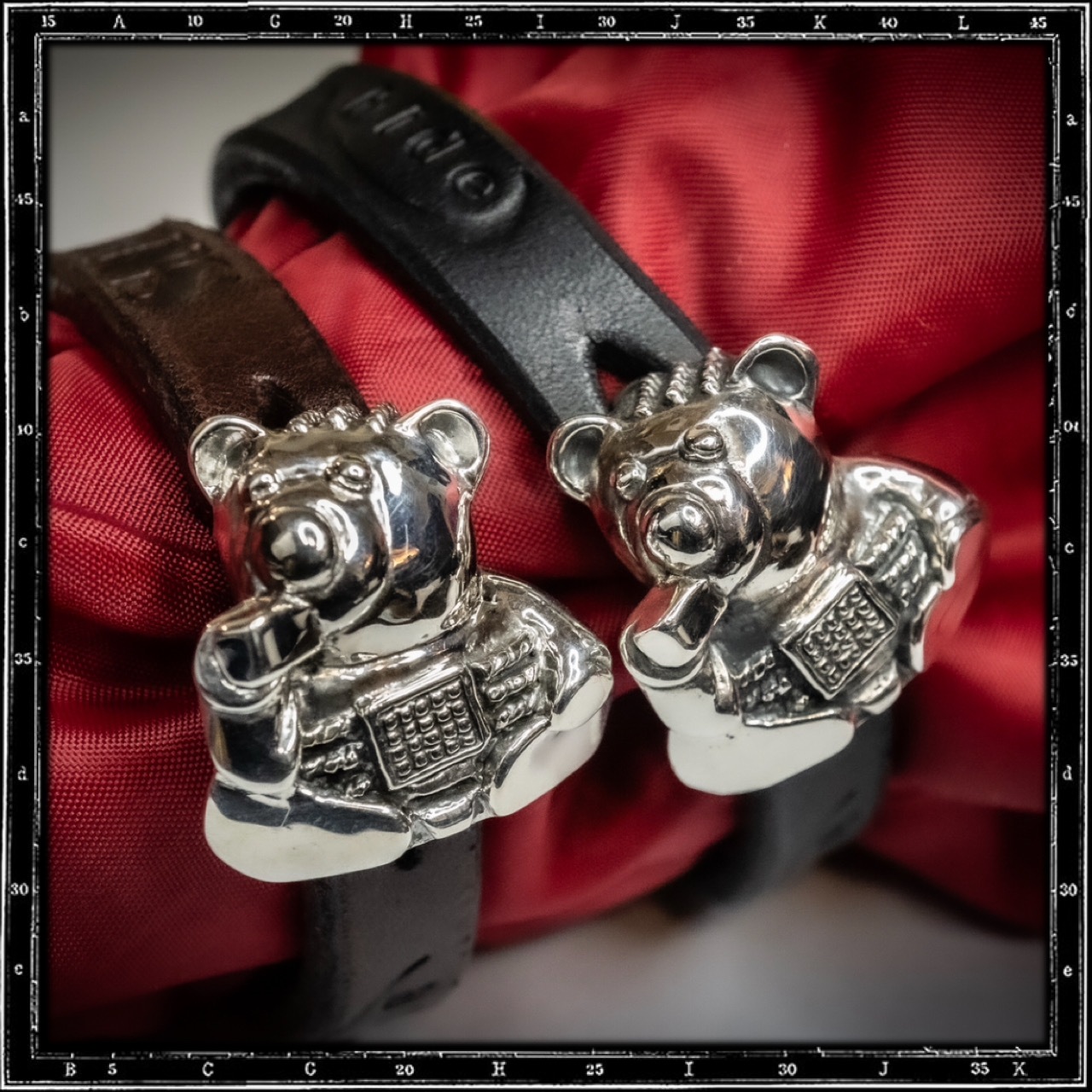 PSYCHO TEDDY BEAR LEATHER BRACELET