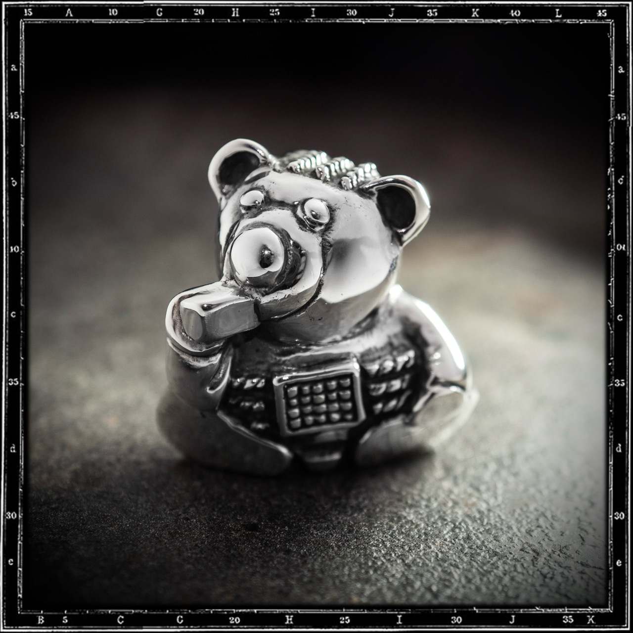 PSYCHO TEDDY BEAR LEATHER BRACELET