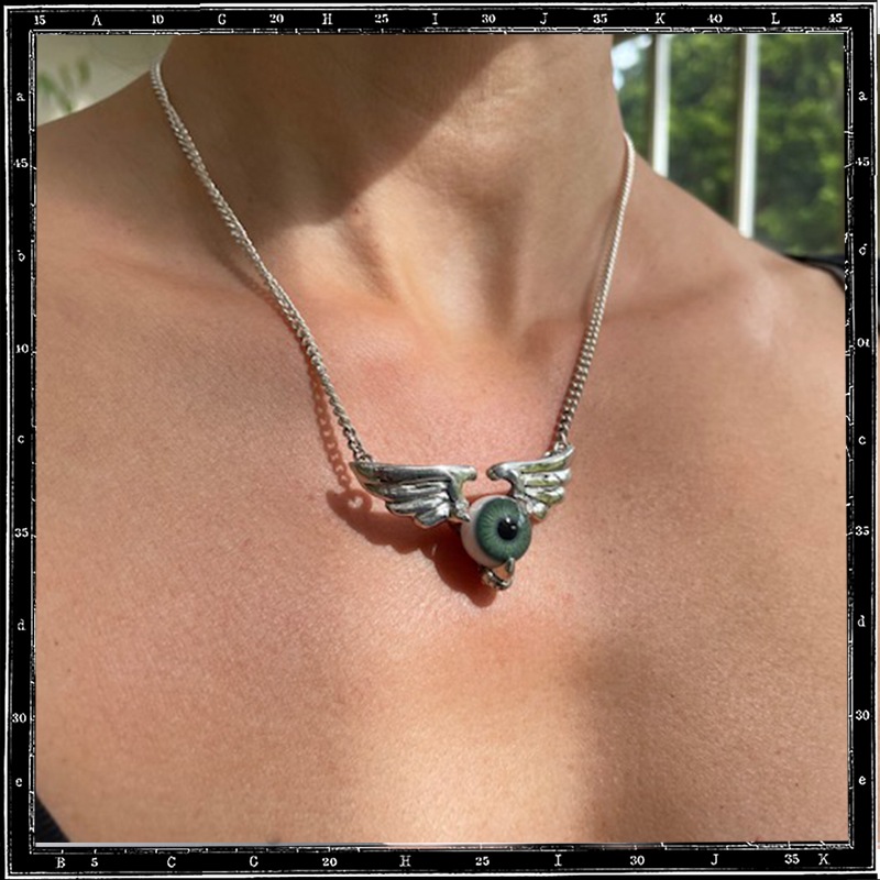 WINGED BALL EYE NECKLACE