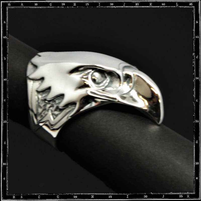 EAGLE HEAD RING - LARGE