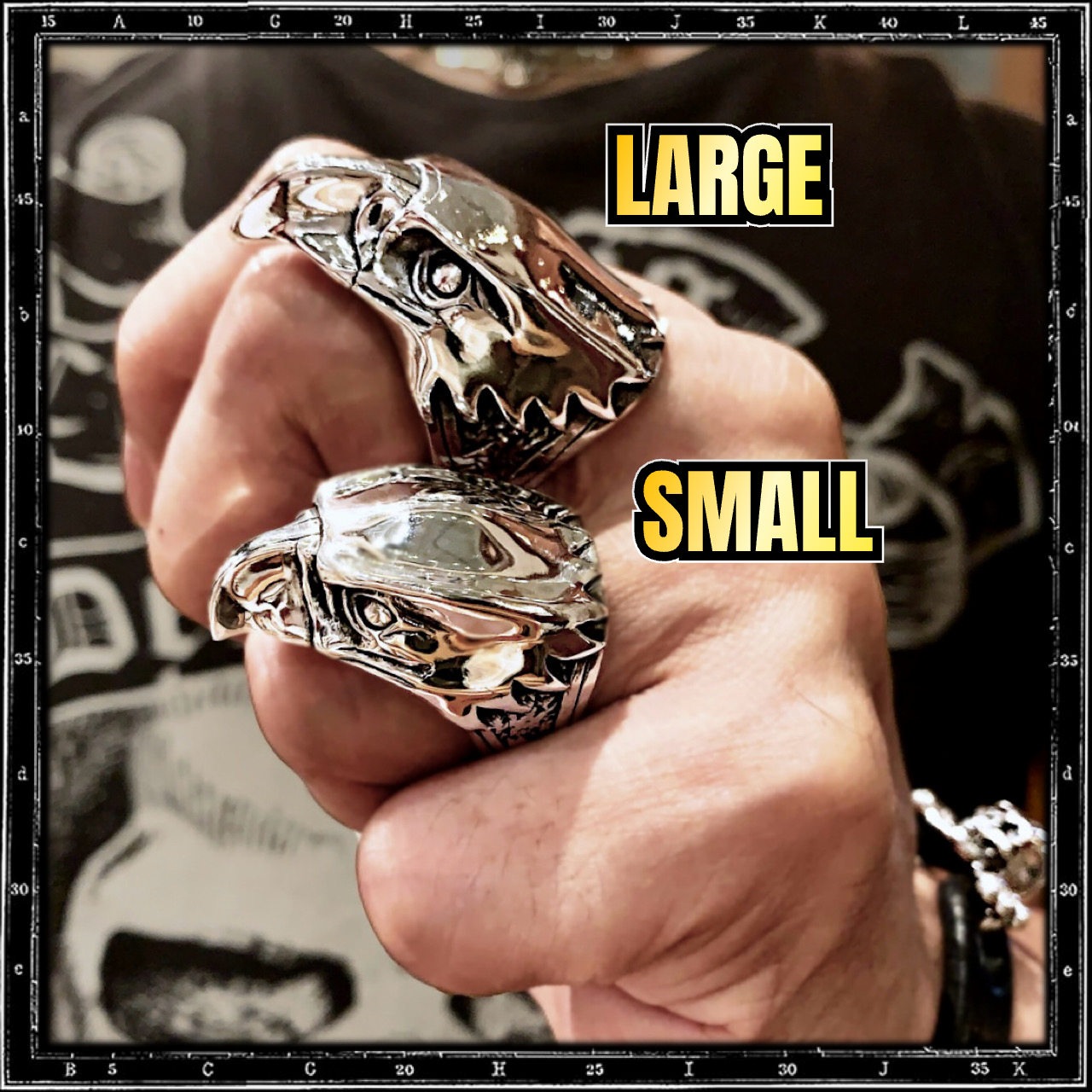 EAGLE HEAD RING - LARGE