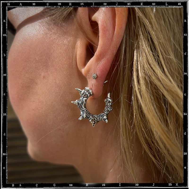 THORN HOOP EARRING
