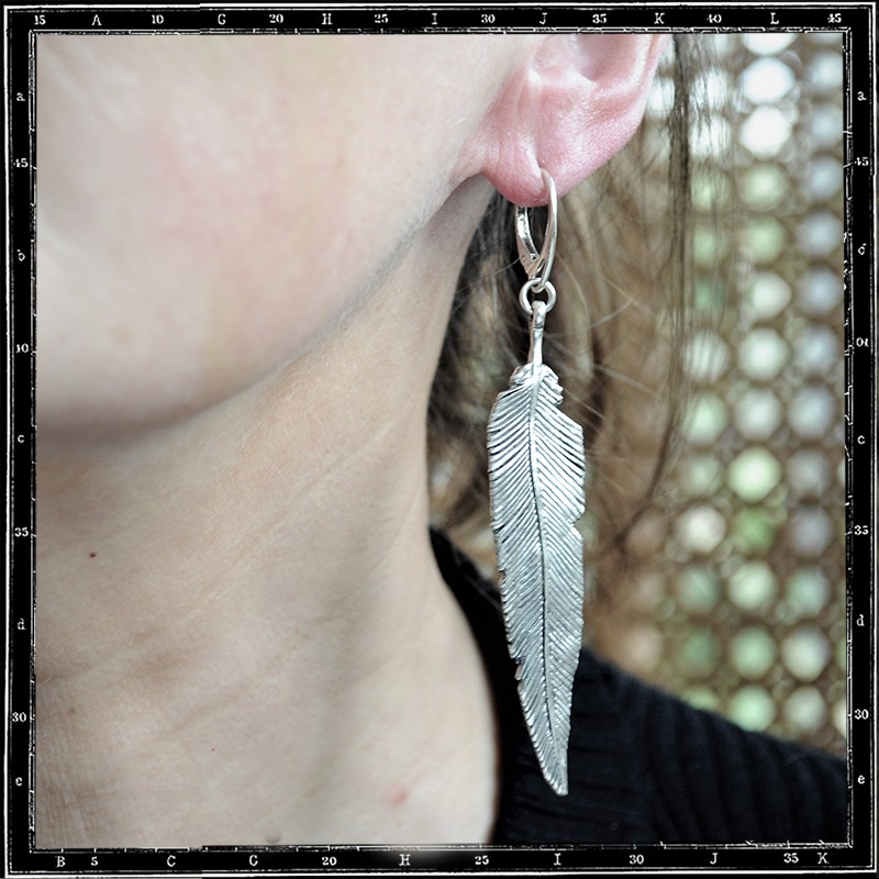 FEATHER EARRINGS - LARGE