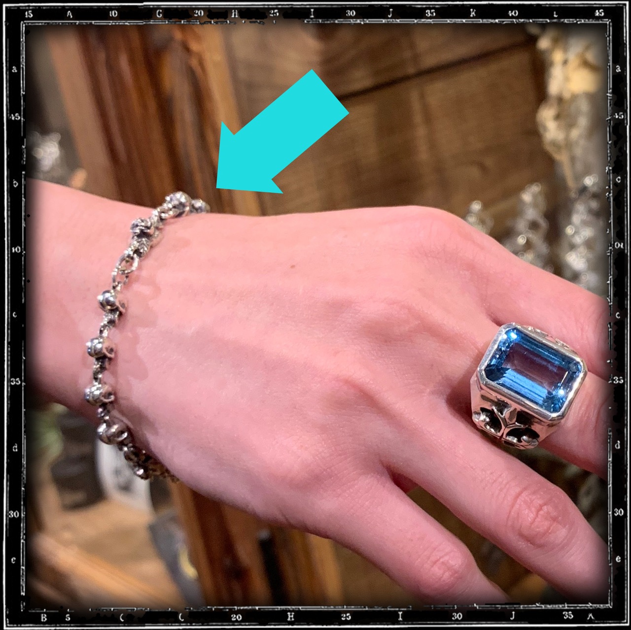 ROSARY SKULL AND ROSE BRACELET