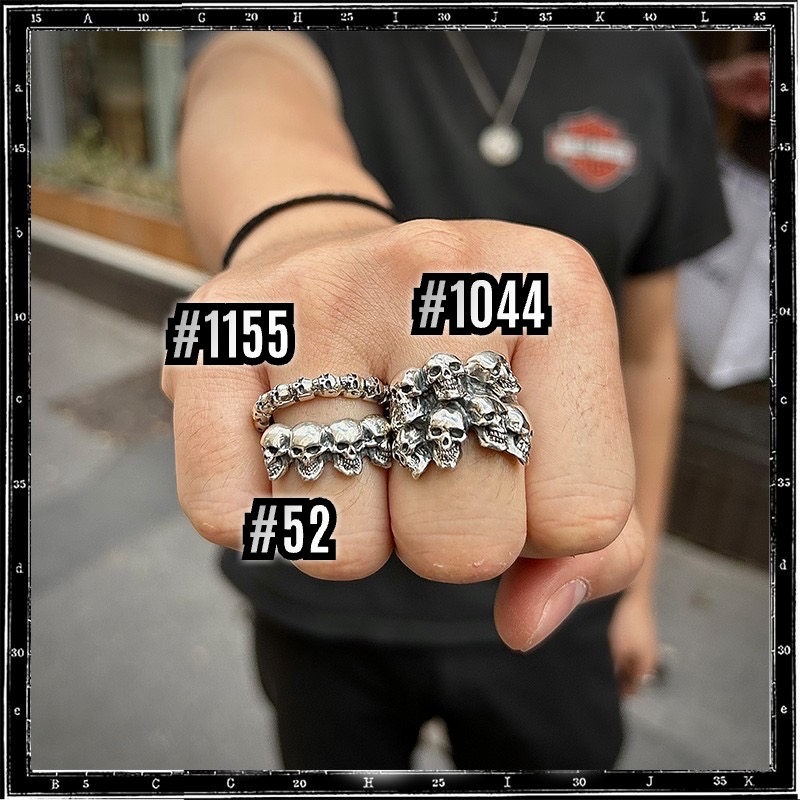 ETERNITY BAND OF SKULLS RING