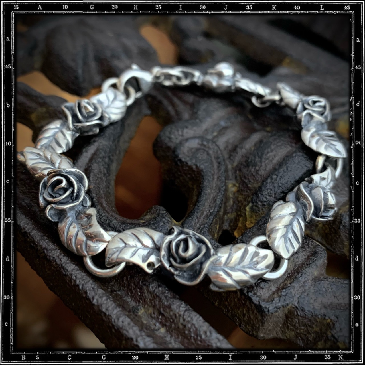 LARGE ROSES & HEARTS BRACELET