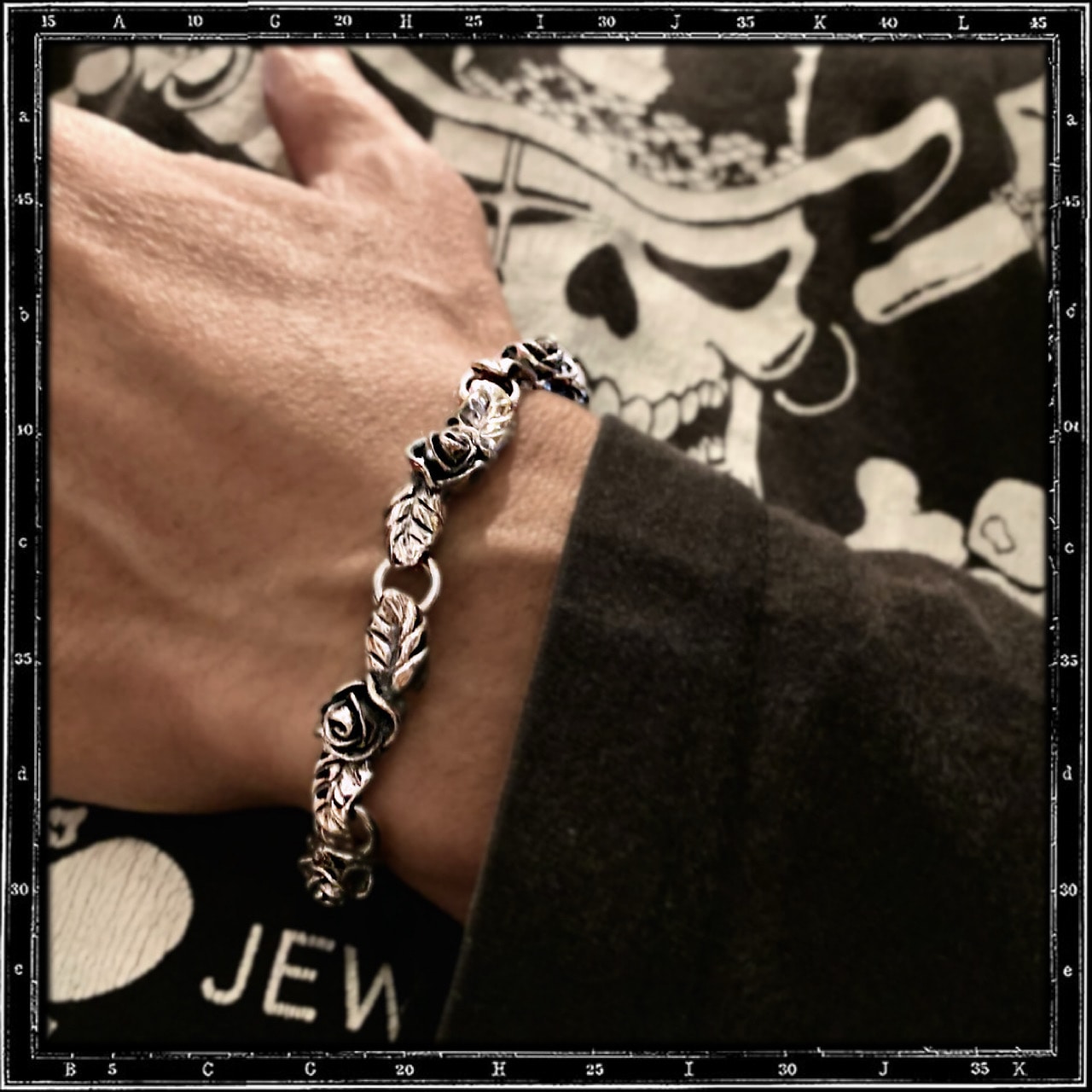 LARGE ROSES & HEARTS BRACELET