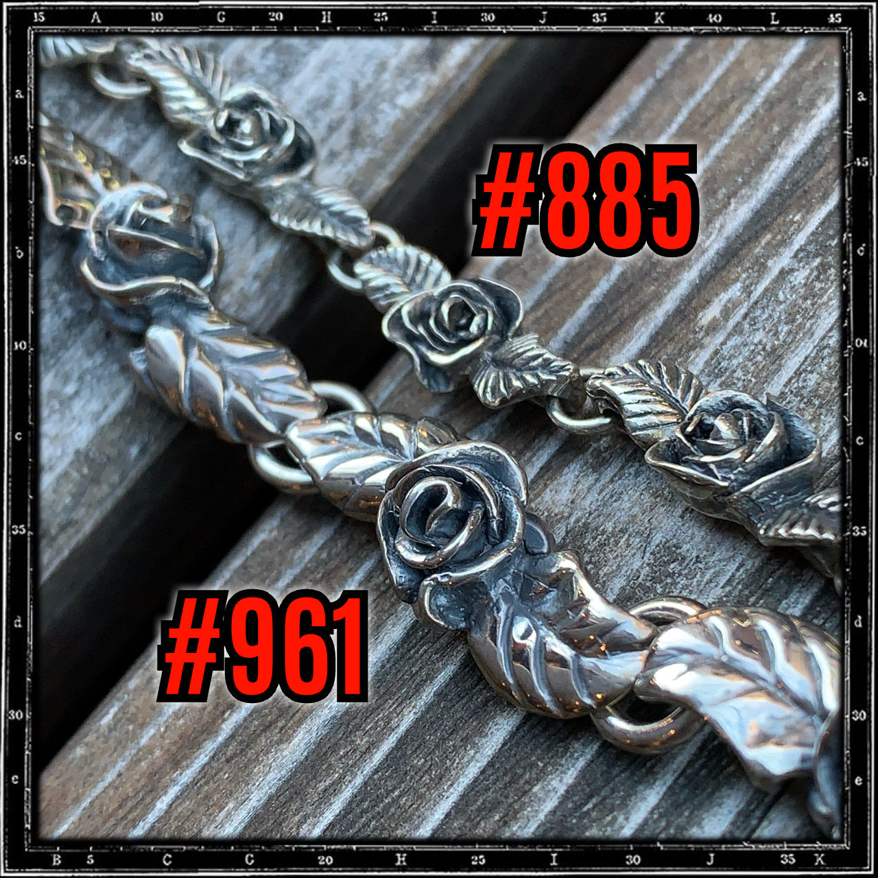 LARGE ROSES & HEARTS BRACELET