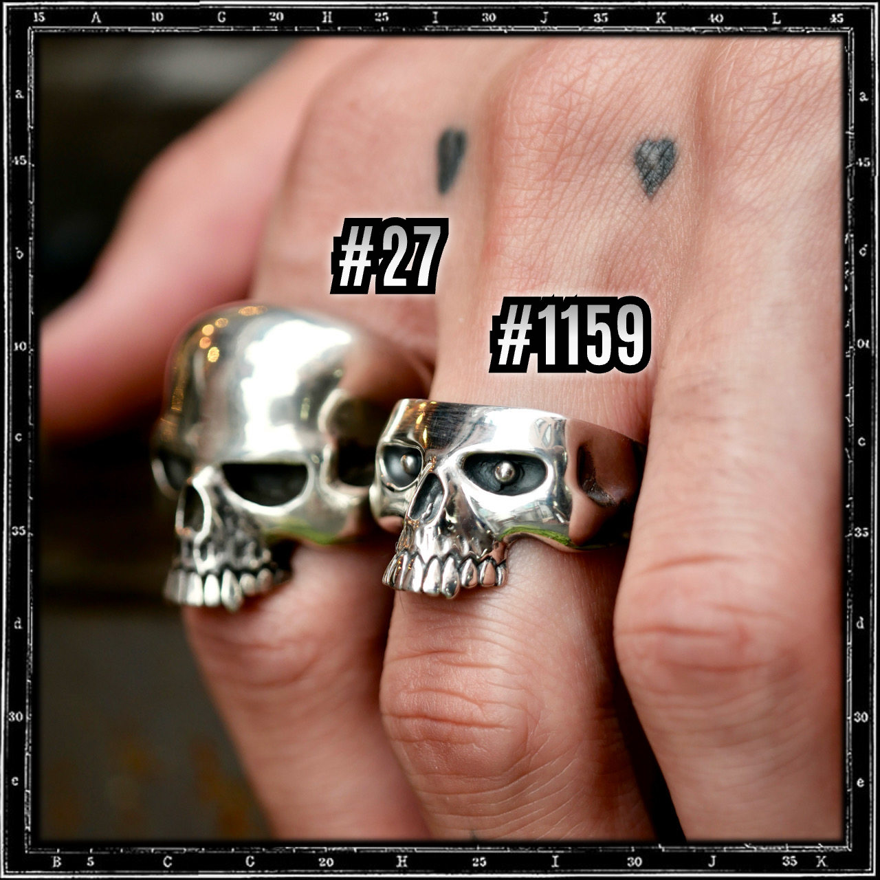 CHOPPED EVIL SKULL RING