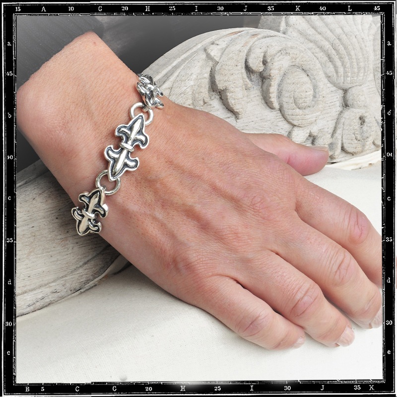 DOUBLE FLEUR DE LYS BRACELET - THIN