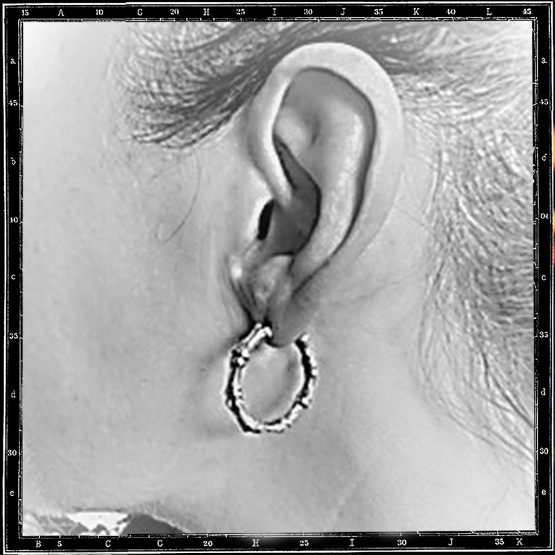 BONES HOOP EARRING