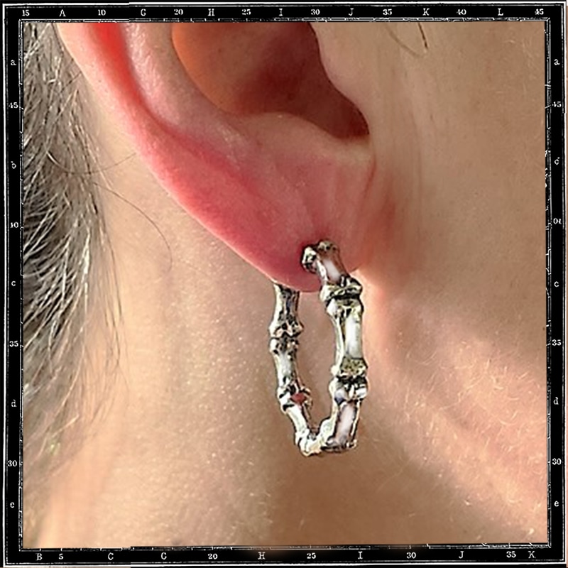 BONES HOOP EARRING