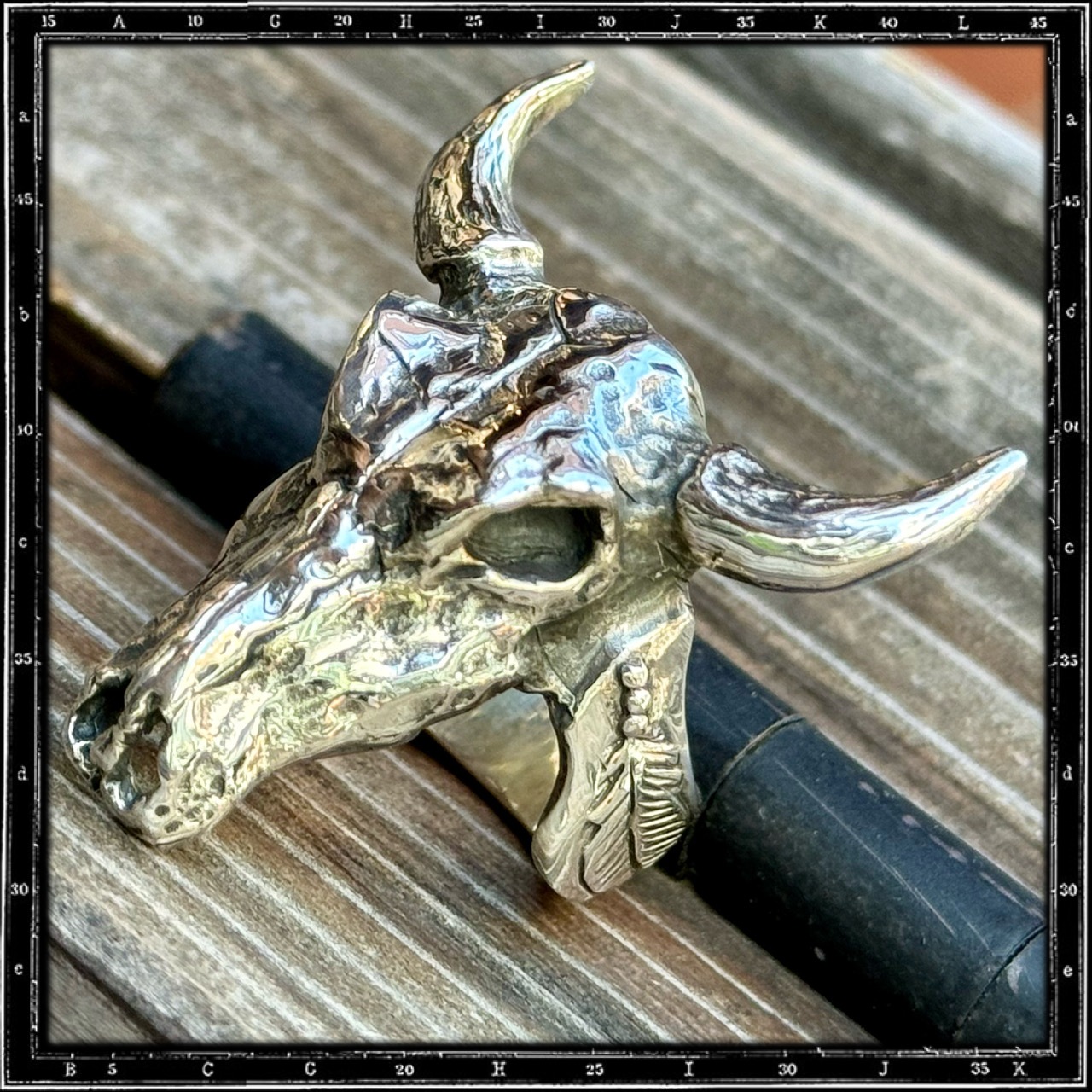 COW SKULL RING - LARGE