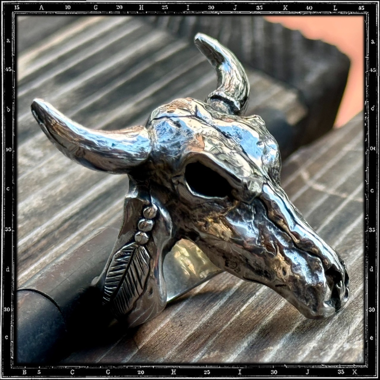 COW SKULL RING - LARGE