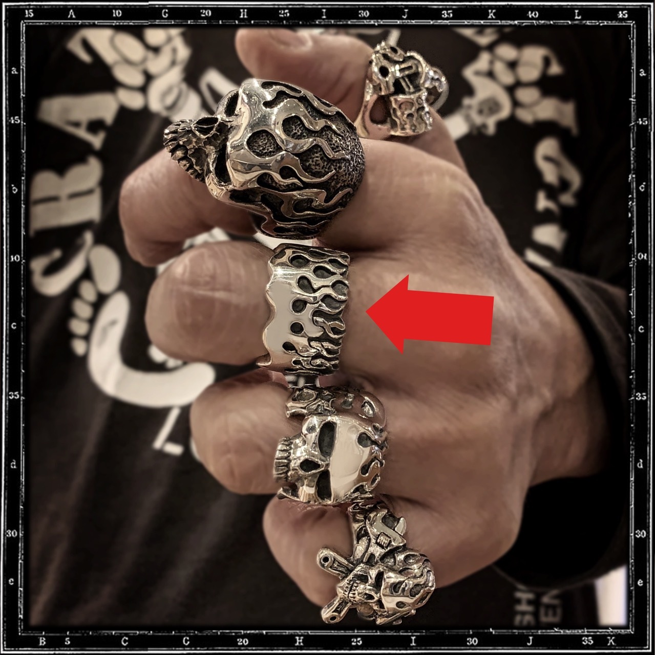 FLAMES BAND RING / JP20 ONLY