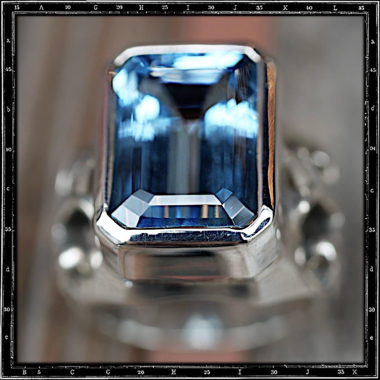 TWIN CROSS STONE RING